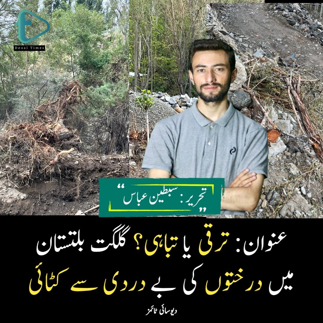 DeosaiTimes's tweet photo. عنوان: ترقی یا تباہی؟ گلگت بلتستان میں درختوں کی بے دردی سے کٹائی https://t.co/qRtgszD5zB