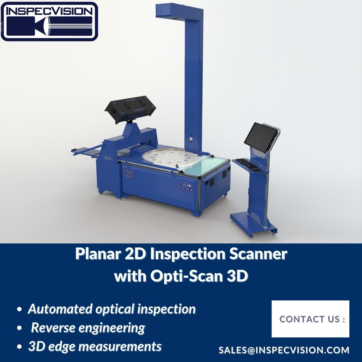 InspecVision's tweet image. Interested in automating your inspection process? Look no further! 

At InspecVision, we specialize in fully automated inspection systems designed to boost productivity, improve accuracy, and reduce downtime. 

Visit zurl.co/Yb8JQ to learn more!

#SmartManufacturing