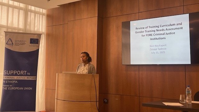Addis: today we're participating in a review of gender mainstreaming in training curriculums + training manuals of criminal justice institutions so as to respond to gaps, together with partners from MoJ, Federal Courts, + Federal, Justice, Legal Research and Training Institute.