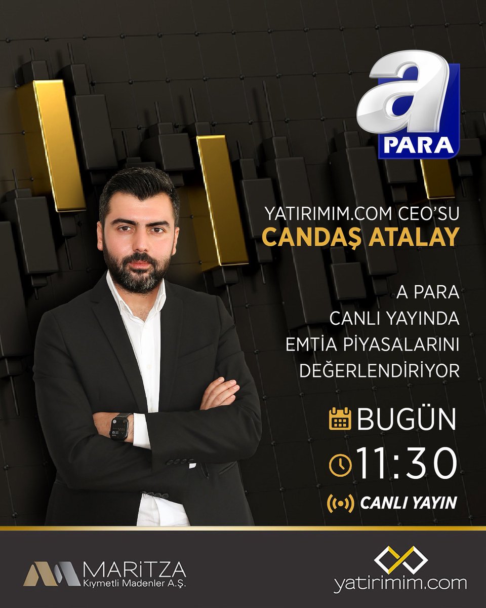 📺 Yatırımım CEO’su Candaş ATALAY Apara’ya konuk oluyor!

📊 Gündemde neler var?
🔹 Altın fiyatlarında son gelişmeler
🔹 Küresel ekonomik dinamikler

📅 31 Temmuz Perşembe
⏰ 11:30
📍 Apara ekranlarında canlı yayında!

🚀 Piyasaların nabzını birlikte tutalım! Kaçırmayın!