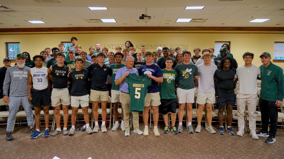 Stuart "Stu" Sligh ’14’s legacy lives on in five words:
 Faith. Family. Character. Class. Commitment. 

Today, his father shared Stu’s story with our Varsity football team, and Hayes Beaver was presented with the #5 jersey for embodying everything Stu stood for.