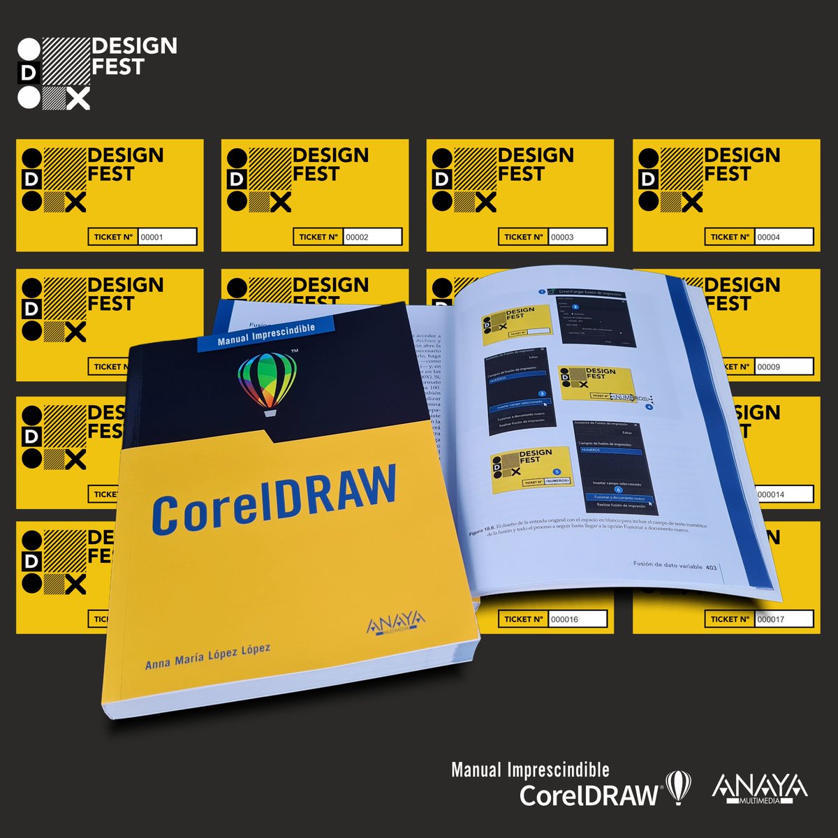 LibroCorelDRAW's tweet image. ¿Necesitas numerar cientos de entradas o invitaciones para un evento? ¿O tal vez boletos para una rifa o sorteo?
Con #coreldraw  puedes hacerlo de forma automática. En el -Manual Imprescindible de CorelDRAW- te mostramos con ejemplos prácticos el método + sencillo #diseñografico