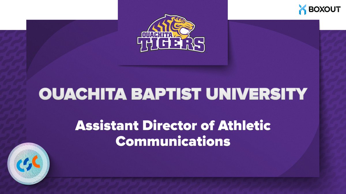 College Sports Communicators Jobs & Transactions (@csccareers) on Twitter photo 🚨JOB POSTING🚨
<a href="/OuachitaTigers/">Ouachita Athletics</a> - Assistant Director of Athletic Communications
…center.collegesportscommunicators.com/jobs/21536474 🚨JOB POSTING🚨
<a href="/OuachitaTigers/">Ouachita Athletics</a> - Assistant Director of Athletic Communications
…center.collegesportscommunicators.com/jobs/21536474