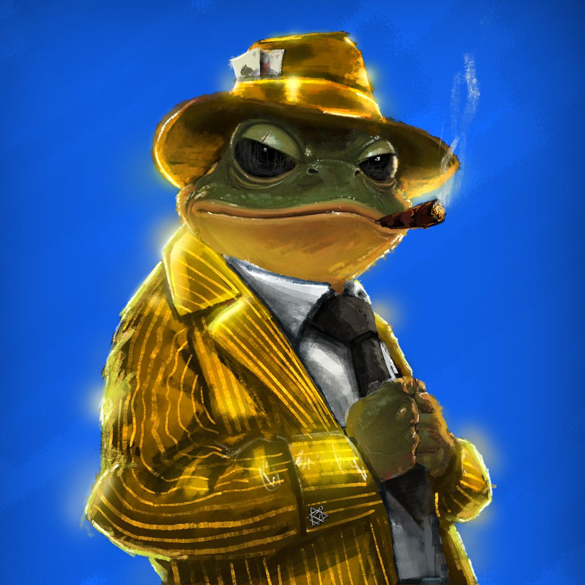 GMzonic.
The Don wanted to show off his fancy golden outfit today.

Do you think it SUITS him?🐸

#Sonic #nft $S