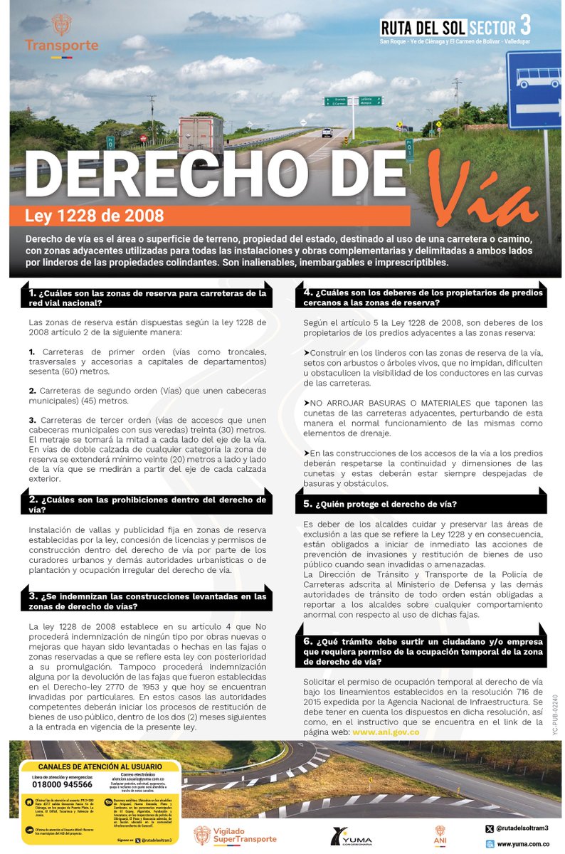 Ruta del Sol Sector 3 (@rutadelsoltram3) on Twitter photo El derecho de vía y las implicaciones de estas en nuestro proyecto de infraestructura <a href="/rutadelsoltram3/">Ruta del Sol Sector 3</a>. El derecho de vía y las implicaciones de estas en nuestro proyecto de infraestructura <a href="/rutadelsoltram3/">Ruta del Sol Sector 3</a>.