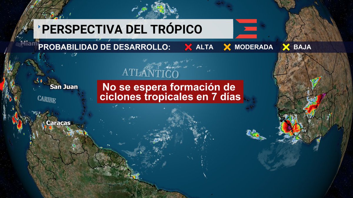PERSPECTIVA DEL TRÓPICO -  8:00 a.m.

NO se espera formación de sistemas tropicales dentro de los próximos 7 días.