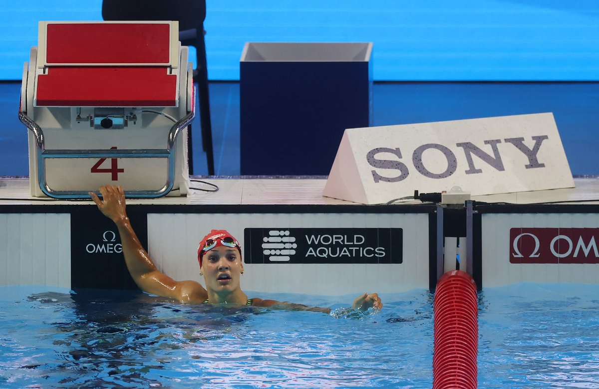 Bouncing back 🤜

Angharad Evans secures a place in her first ever long course World Championships final after missing out in the 100m Breaststroke! 

Her time of 2:23.32 is the fourth fastest heading into tomorrow’s 200m Breaststroke final! 💙

#AQUASingapore2025