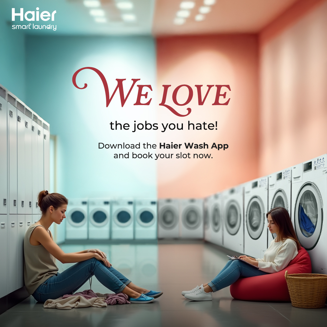 IndiaHaier's tweet image. Are you snoozing all your laundry reminders and getting nightmares about piles of dirty clothes? NO MORE! Download the Haier Smart Laundry App and let us air your dirty laundry for you ;)

#Haier #MoreCreationMorePossibilities #SmartLaundry