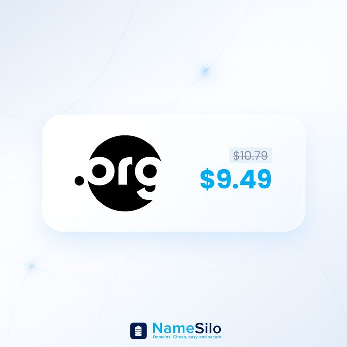 iamikosalmorin's tweet image. Make your mission known with a .ORG domain 🌍Perfect for causes, communities, and passion projects that matter.  Only $9.49 until July 31. Time’s almost up. 📷 buff.ly/BtwmeX9 #dotORG #domaindeals #namesilo #nonprofit