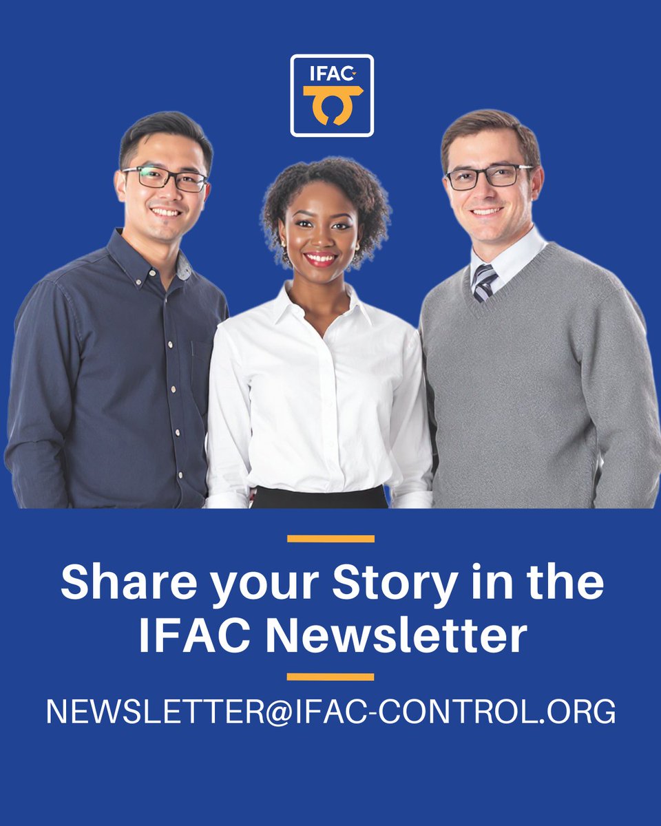 IFAC_Control (@ifac_control) on Twitter photo π° Writing about #AutomaticControl? Pitch it! β NEWSLETTER@IFAC-CONTROL.ORG
Read the new issue & 20+ years of back copies: ifac-control.org/newsletter_arcβ¦
Feel free to retweet or reprintβjust cite IFAC.
#ControlEngineering #IFACNewsletter π° Writing about #AutomaticControl? Pitch it! β NEWSLETTER@IFAC-CONTROL.ORG
Read the new issue & 20+ years of back copies: ifac-control.org/newsletter_arcβ¦
Feel free to retweet or reprintβjust cite IFAC.
#ControlEngineering #IFACNewsletter