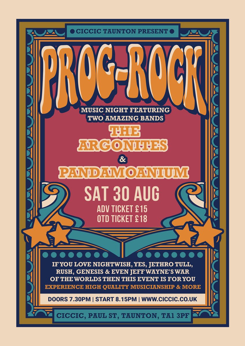CICCIC (@ciccictaunton) on Twitter photo Love Nightwish, Yes, Jethro Tull, Rush, Genesis, or even Jeff Wayne’s War Of The Worlds? If so, this event is for you. Two amazing bands at CICCIC, Taunton, Sat 30th Aug. Info at: creativeinnovationcentre.co.uk/live-music/pro… Love Nightwish, Yes, Jethro Tull, Rush, Genesis, or even Jeff Wayne’s War Of The Worlds? If so, this event is for you. Two amazing bands at CICCIC, Taunton, Sat 30th Aug. Info at: creativeinnovationcentre.co.uk/live-music/pro…