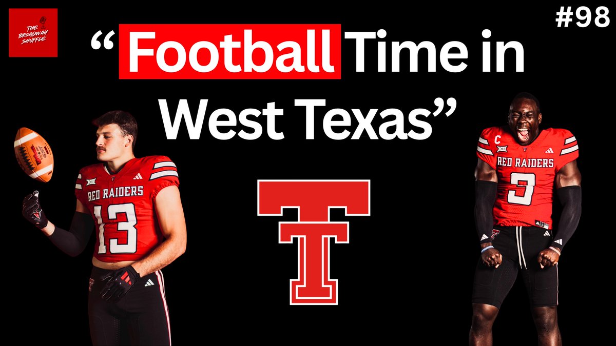 The Broadway Shuffle Podcast (@broadwayshuff) on Twitter photo Today on The Broadway Shuffle:
- Crossover with <a href="/LockedOnTech/">Locked On Texas Tech</a>!
- What #TexasTech needs to reach #Big12 Title.
- Cautious optimism is the best approach.
📺: shorturl.at/h6tvG
📷: shorturl.at/0pDrS
📷: shorturl.at/3Lglh
#WreckEm #CollegeFootball #Big12 #GunsUp Today on The Broadway Shuffle:
- Crossover with <a href="/LockedOnTech/">Locked On Texas Tech</a>!
- What #TexasTech needs to reach #Big12 Title.
- Cautious optimism is the best approach.
📺: shorturl.at/h6tvG
📷: shorturl.at/0pDrS
📷: shorturl.at/3Lglh
#WreckEm #CollegeFootball #Big12 #GunsUp