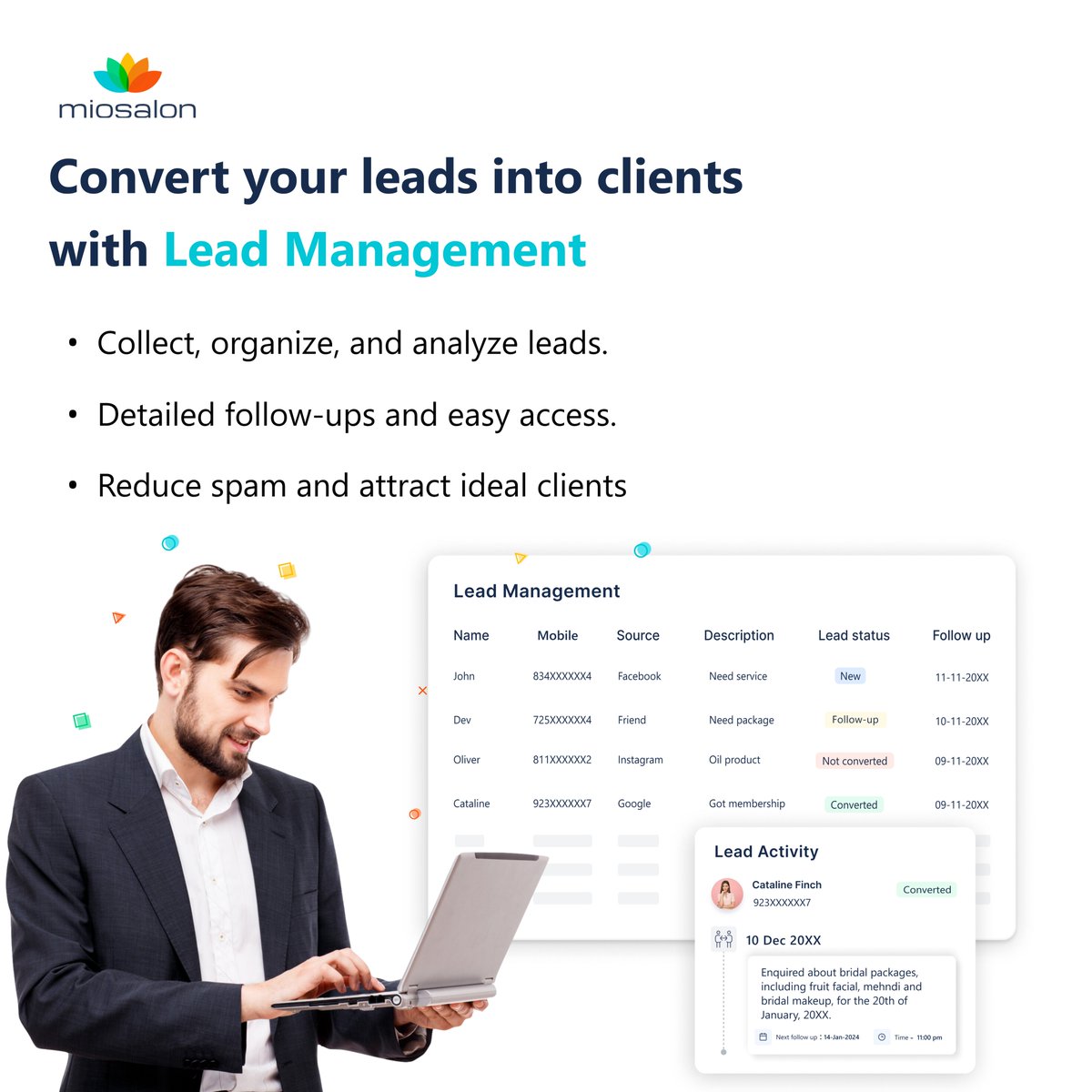 Harry371021's tweet image. Want more spa clients? 🧖♀️💻
Collect, follow up, and convert leads easily with the best spa software in USA.
Track leads, reduce spam, and grow your spa fast!
#SpaSoftware #LeadManagement #SpaBusiness