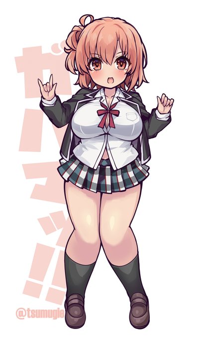 Pixivリクエストから俺ガイルの由比ヶ浜結衣ちゃんを描かせていただきました! このおっぱいで奉仕部は無理でしょ