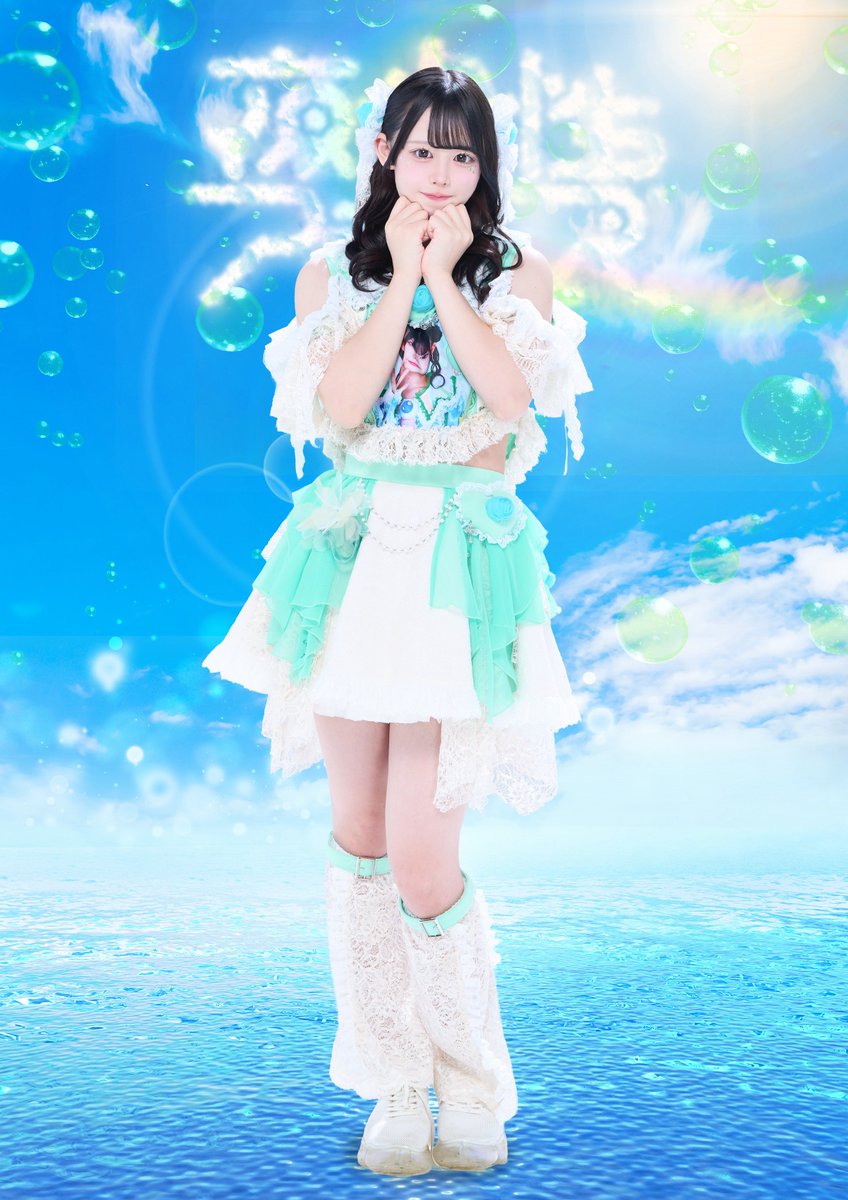 Yoruamiofficial's tweet photo. ☀️TIF衣装ヴィジュアル公開🏖

💚紬希なこ
『なこと過ごす初めての夏！沢山思い出つくろ〜✮*｡ﾟ』

#よるあみ https://t.co/R8zS00rveC