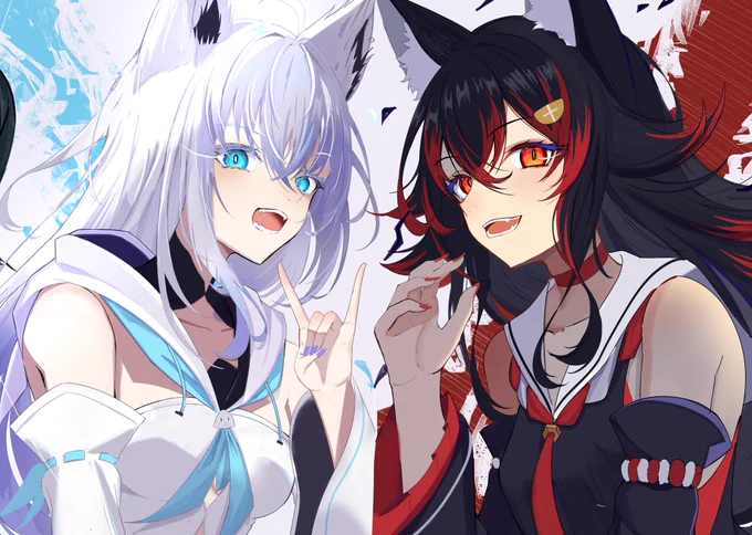 #絵フブキ #みおーん絵 フブミオ