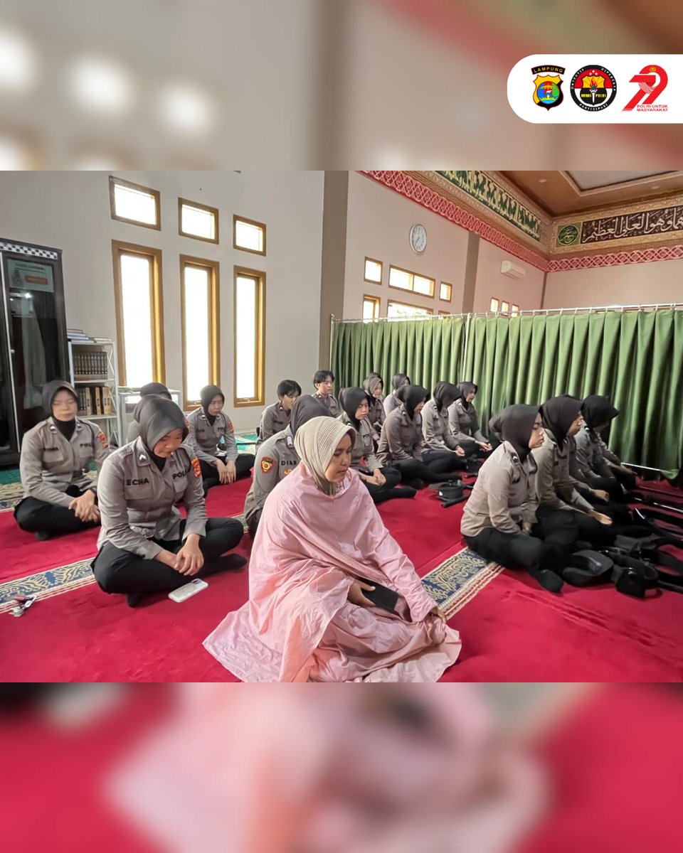 Halo Sekelik Polda Lampung! 

Pembinaan Rohani dan Mental (Binrohtal) personel Polda Lampung dilaksanakan pada Kamis, 31 Juli 2025 di Masjid Al Ikhlas Polda Lampung. Kegiatan ini bertujuan untuk membentuk karakter personel yang berakhlak, disiplin, dan berintegritas melalui