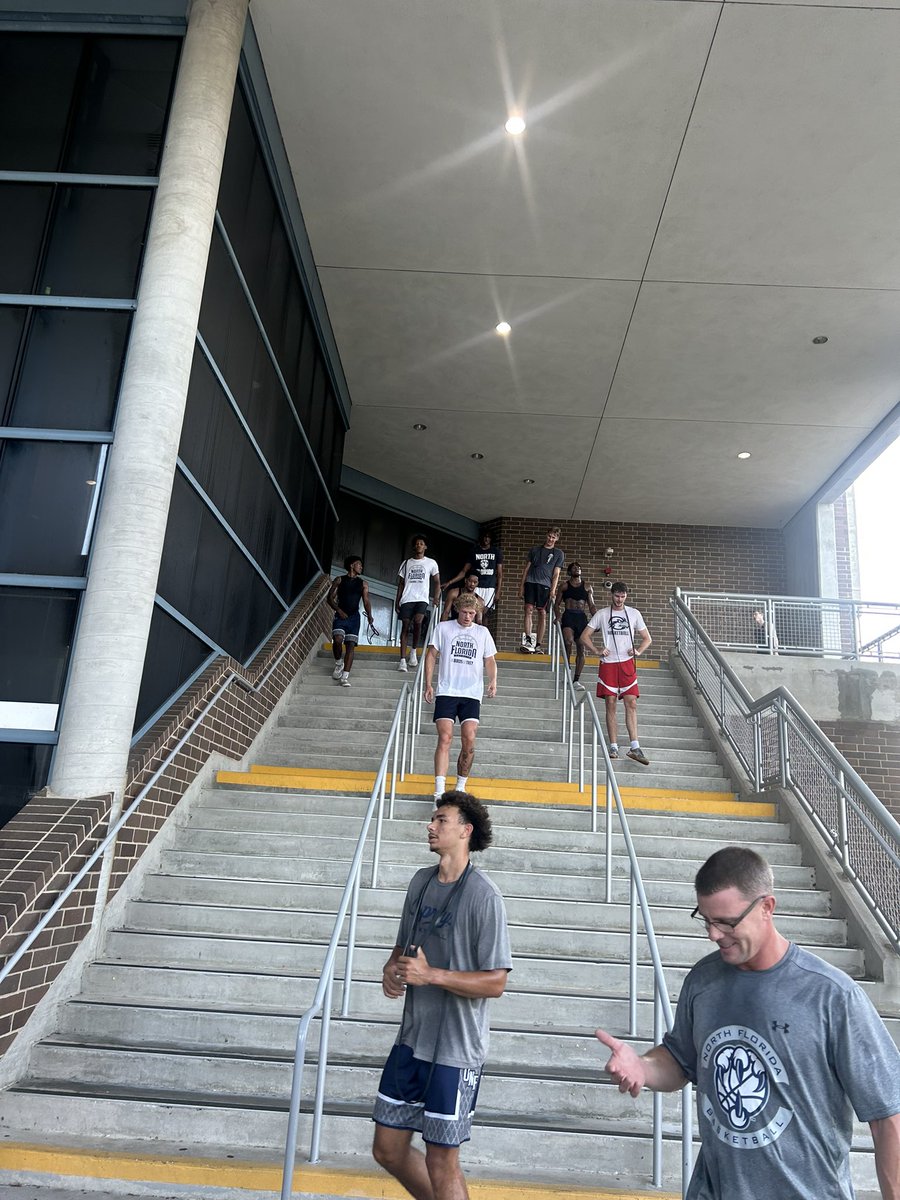 CoachKennen's tweet photo. @OspreyMBB took an early morning campus tour led by @OspreyStrength. Great way to finish up the summer. Our journey together is well underway. The challenges never stop. We will keep preparing together. #Swoop X #BirdsofTrey https://t.co/VC7zA8TcAy