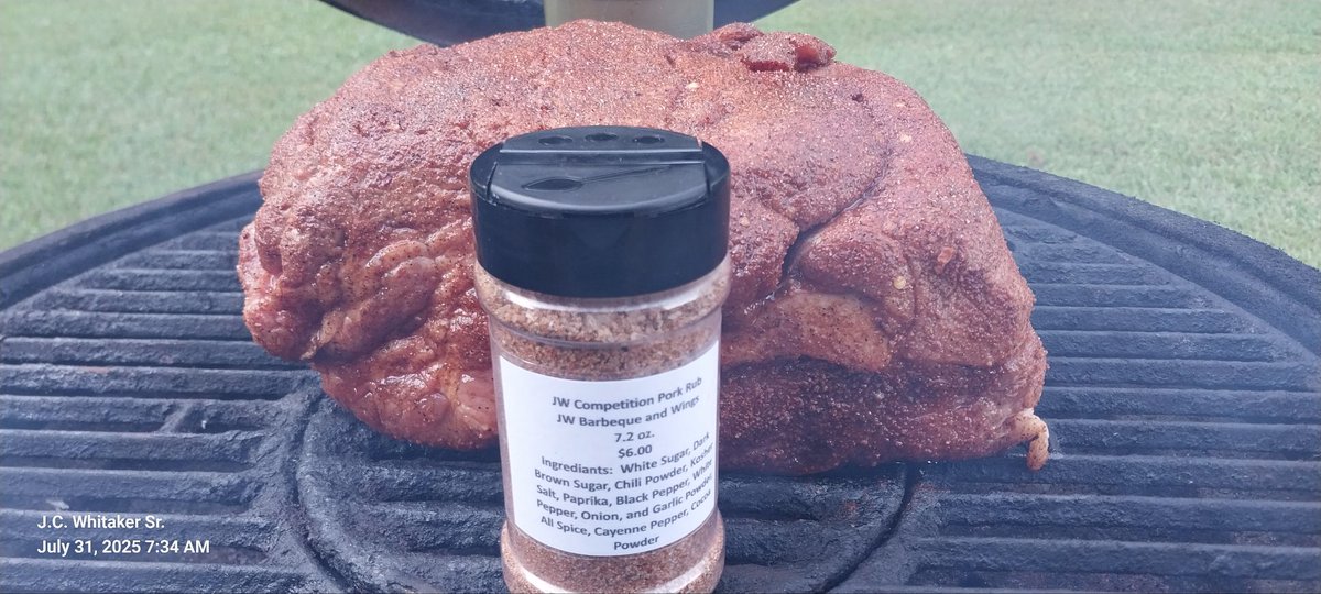 Time to make it do what I do this morning. It's an 8 lb. Boston Butt and I am during a fast cook today and shooting for a 5 hour Cook instead of 7 or 8 hours.
I just put this on and now I am going to go eat breakfast I also just cooked.