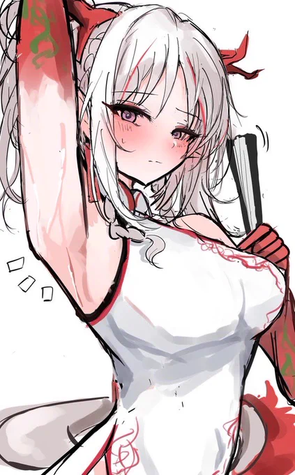 ニェン…蒸れ蒸れ腋眺めさせて…… #アークナイツ