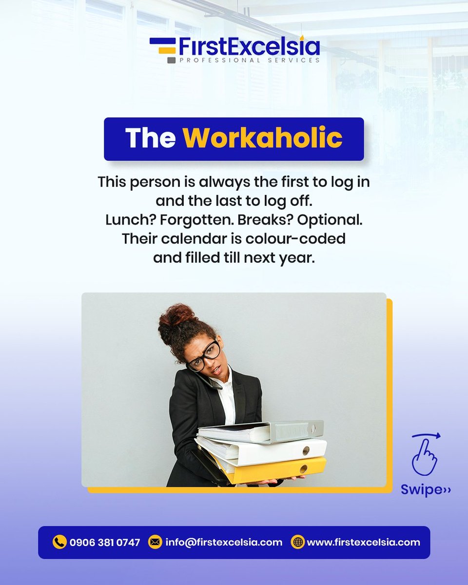 First_Excelsia's tweet image. It takes all sorts of personalities to build a brilliant team.

Here are 5 personalities you’ll likely meet at work. Which one are you? 

Tag a colleague and let the banter begin.

#WorkCulture #HRWithHumour
#FirstExcelsia #OfficeHumour
#Corporatelife