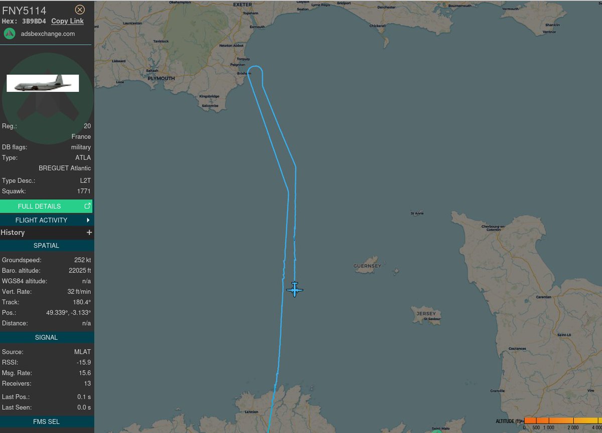 ZaFly24's tweet image. 👀H-160 and ATL-2 spotted near Cherbourg in Normandy, likely to secure the #RolexFastnetRace
finish.
@PAFofficiel  is expected around 4 p.m.✈️✈️