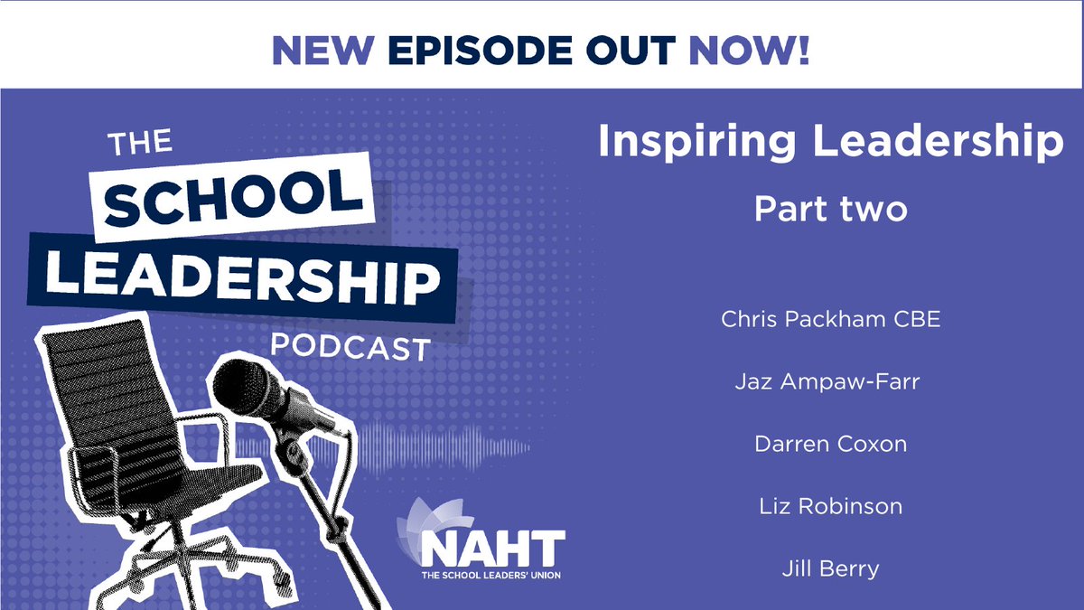 ✨ We've released a new episode of the School Leadership Podcast!

We talk to Chris Packham CBE and some key voices in education at the Inspiring Leadership Conference.

Listen here: bit.ly/4ofXSUa