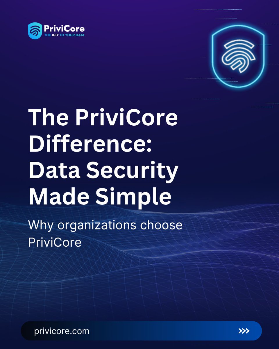 PriviCore's tweet photo. Want security that just works? ๐ See how #Privicore makes #dataprotection easy, powerful, and hassle-free, from end-to-end encryption to real-time monitoring. Experience the difference trusted by modern teams!
#Privicore #DataSecurity #Cybersecurity #EasySecurity https://t.co/rjvn9SXoKE