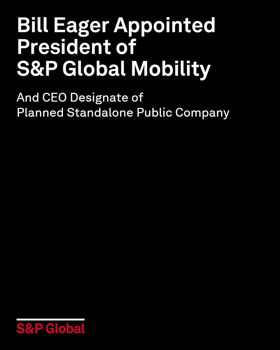 We are pleased to share that Bill Eager, current CEO of <a href="/CARFAXinc/">CARFAXinc</a> and a 20-year veteran of the business, has been appointed as our next President, effective August 15, 2025. Read more in our press release here: okt.to/xL4u3D