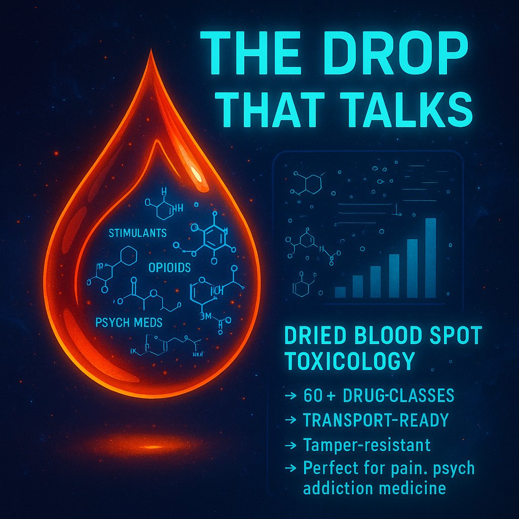 Clinicore70471's tweet image. &quot;One drop. Endless intel.&quot;

💉 Our Dried Blood Spot Toxicology platform detects over 60 drug classes including:
• Stimulants
• Benzos
• Opioids
• Psych meds
• Suboxone clinics
🚀 Transport-ready.
 Perfect for pain or Psych
#DriedBloodSpot  #MATCompliance #DrugMonitoring