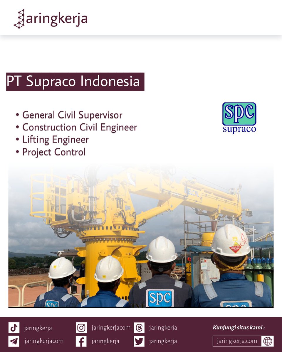 jaringkerja's tweet photo. Lowongan PT Supraco Indonesia
Selengkapnya lihat : https://t.co/viVt9r7pdN
#jaringkerja #loker2025 #lokerindonesia #lokerterbaru #infoloker #lokerteknik #supracoindonesia #infomigas #lokermigas #lowonganmigas #oilngas #lokerperminyakan #lowonganmigas #lokeroffshore https://t.co/vPIhtPUk8W
