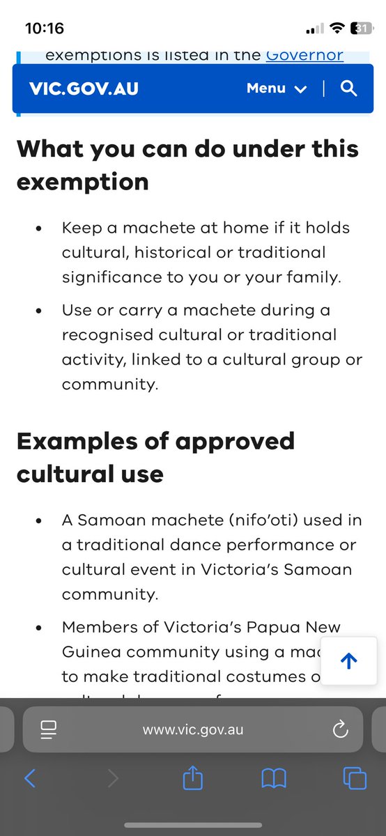 Just reading over this…. If the people that are using the machetes for home invasion ect…. Claim it’s a cultural thing to use them. Does that make them exempt?