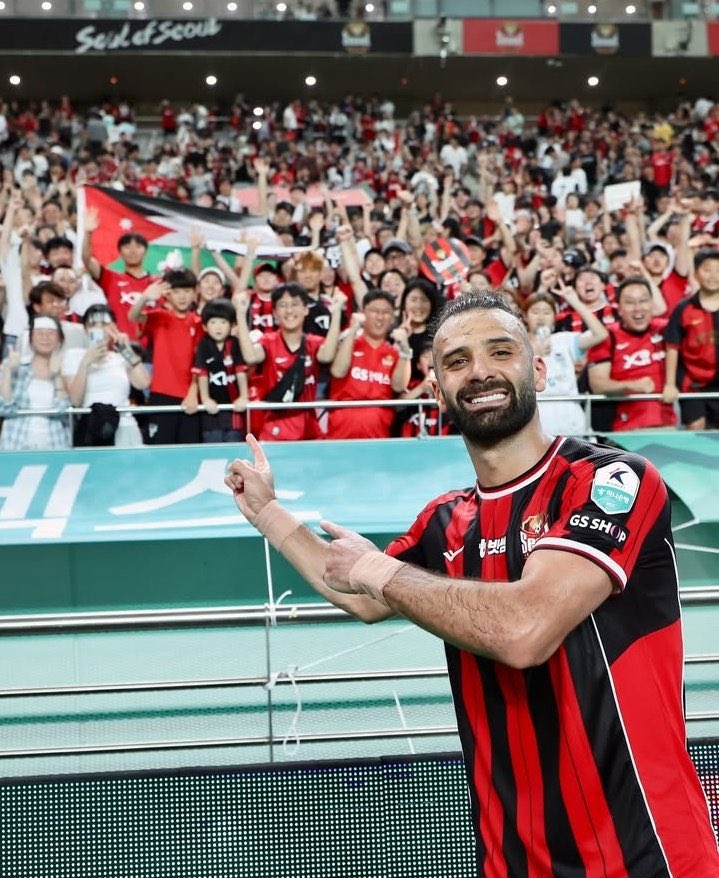 يزن العرب بعد الهدف على برشلونة 🇯🇴❤️