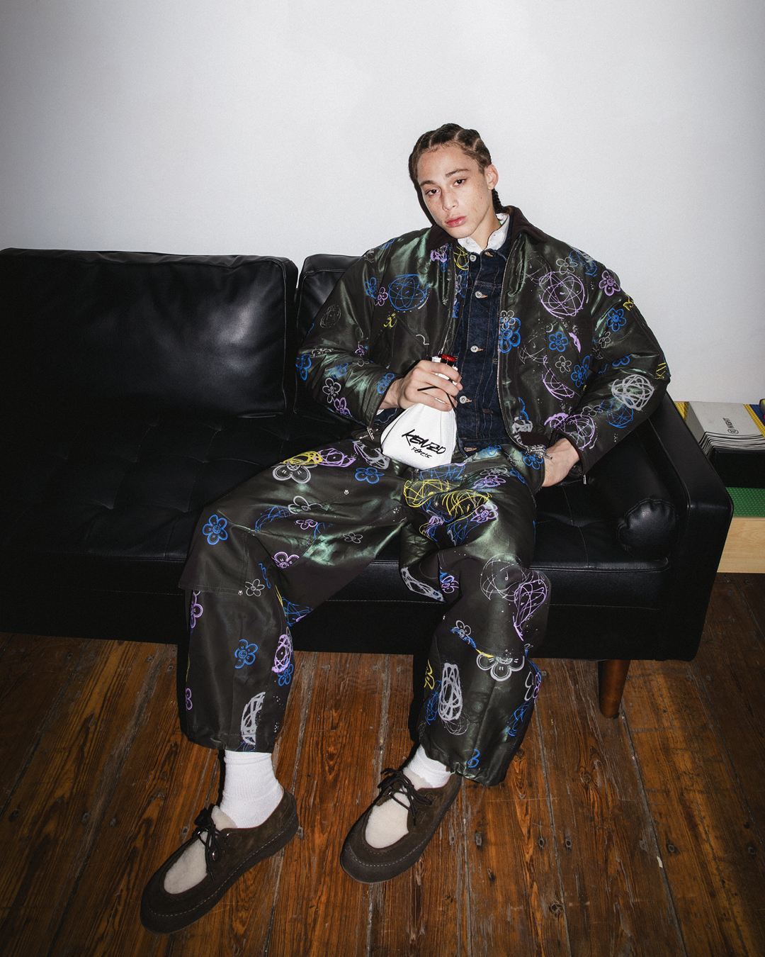 Futura（Futura2000）作品集　KENZO NIGO Kenzo x Futura 2000' boxy cropped T-shirt in cotton