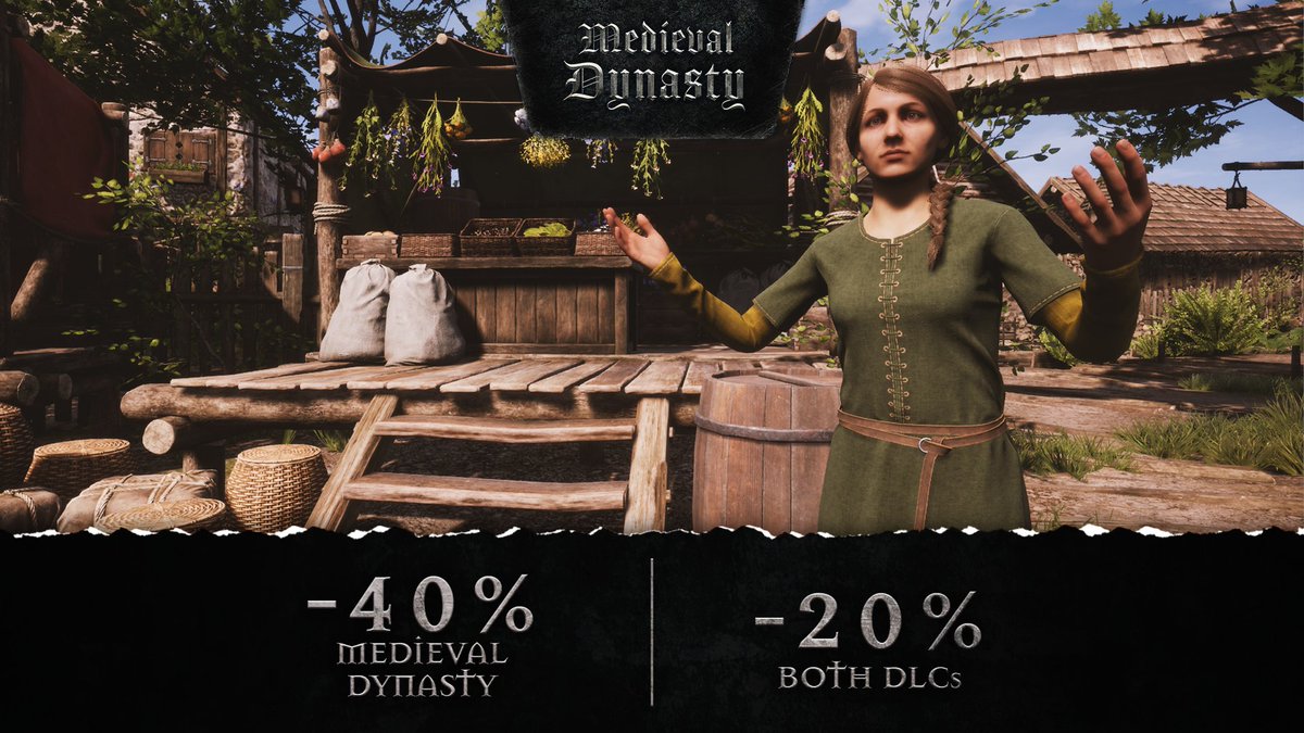 The GOG Sale Just Got Even Bigger! 💰
Not only are all current deals still running, but now you can get 20% off both Medieval Dynasty DLCs 🤗

It’s the perfect time to expand your game with additional content, especially with the Echoes of Nature DLC, you’ll get access to a