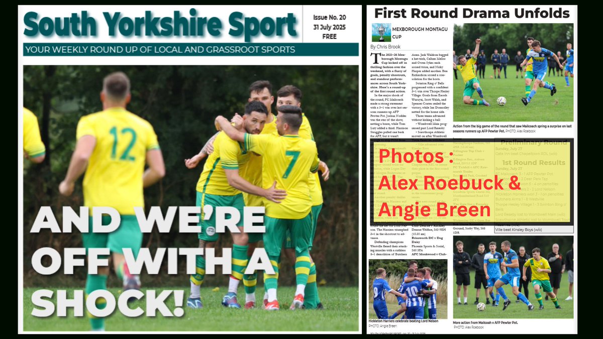 Check out southyorkshiresport.co.uk for your weekly round up of local sport.  This week's issue dedicates a page to the start of this season's Mont. <a href="/MailcoachFC/">FC Mailcoach</a> <a href="/AlexRoebuck/">Alex Roebuck</a> <a href="/southyorkssport/">South Yorkshire Sport</a>