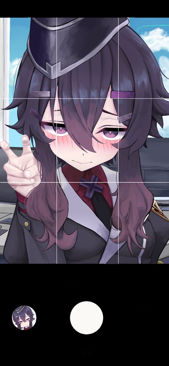 #ブルアカ　#ブルアカイラスト部
#伊草ハルカ 
先生「はい、ピース」