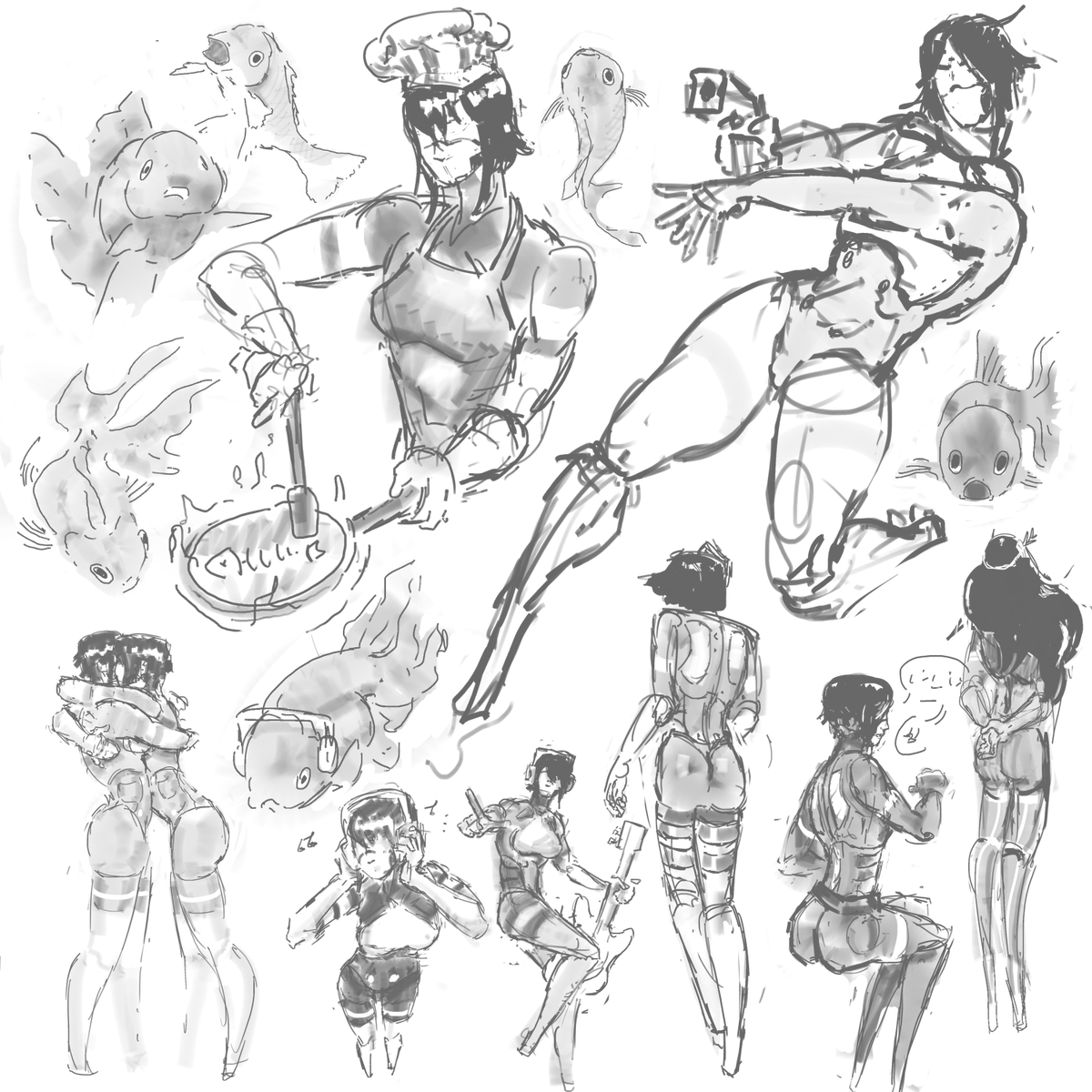 random sketches for not forget how to draw #Signalis #EULR #signalisfanart #Art