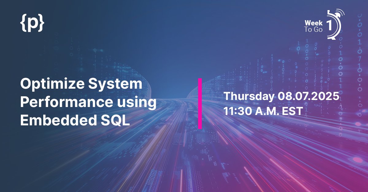programmersio's tweet image. Still relying on traditional RPG on IBM i?

Join our webinar on Aug 7 @ 11:30 AM EST to learn how Embedded SQL can:
⚡Boost performance
🔁Simplify ops
🌐Integrate web services

🎯 Register now: programmers-io.zoom.us/webinar/regist…

#IBMi #EmbeddedSQL #ModernizeIBMi #TechWebinar #SQLFunctions