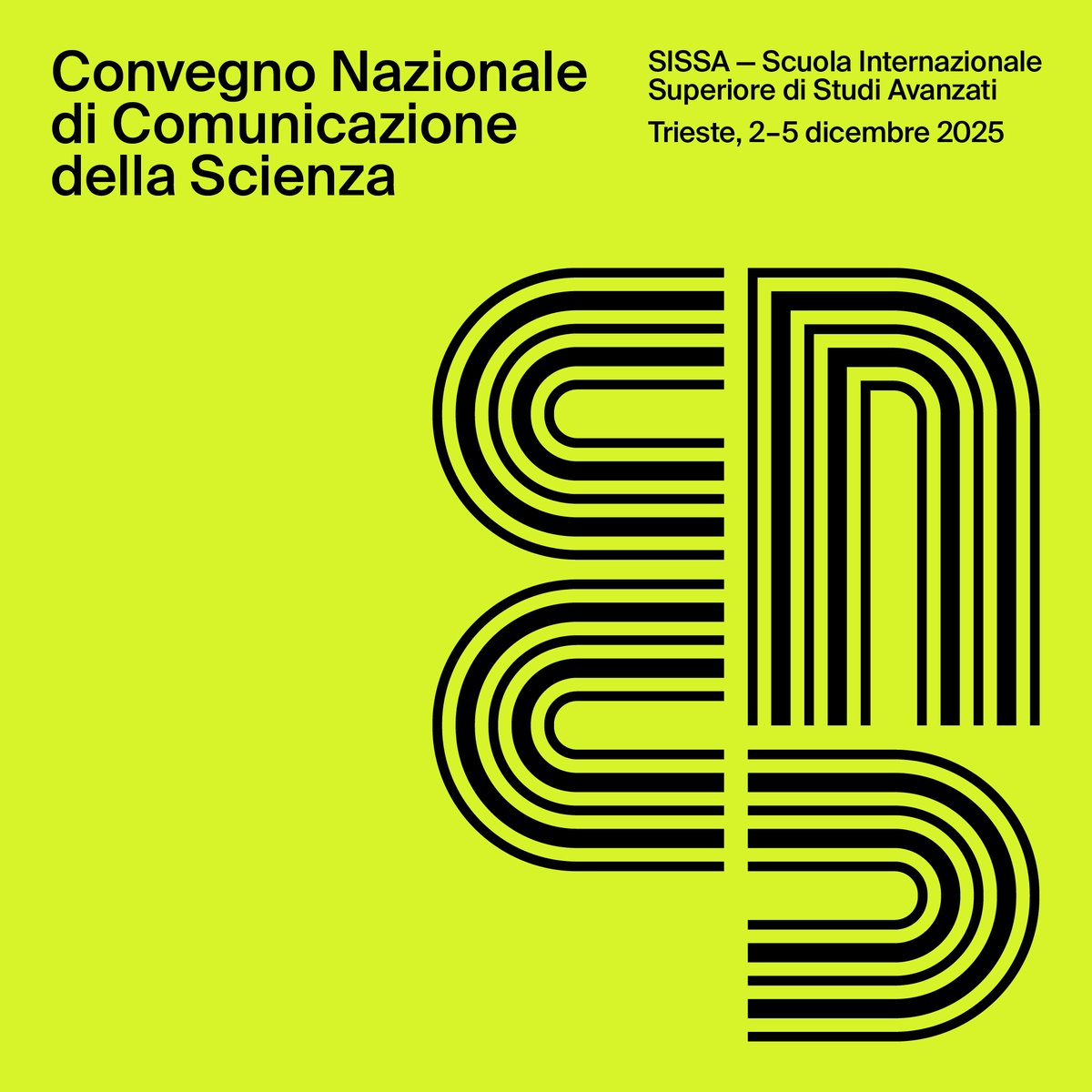 📢 The programme for the 14th edition of the National Conference on #ScienceCommunication is now online! 
📅 Save the date: 2–5 December 2025, SISSA, Trieste 
🔗 Check out the full programme and registration details: comunicazionescienza.com