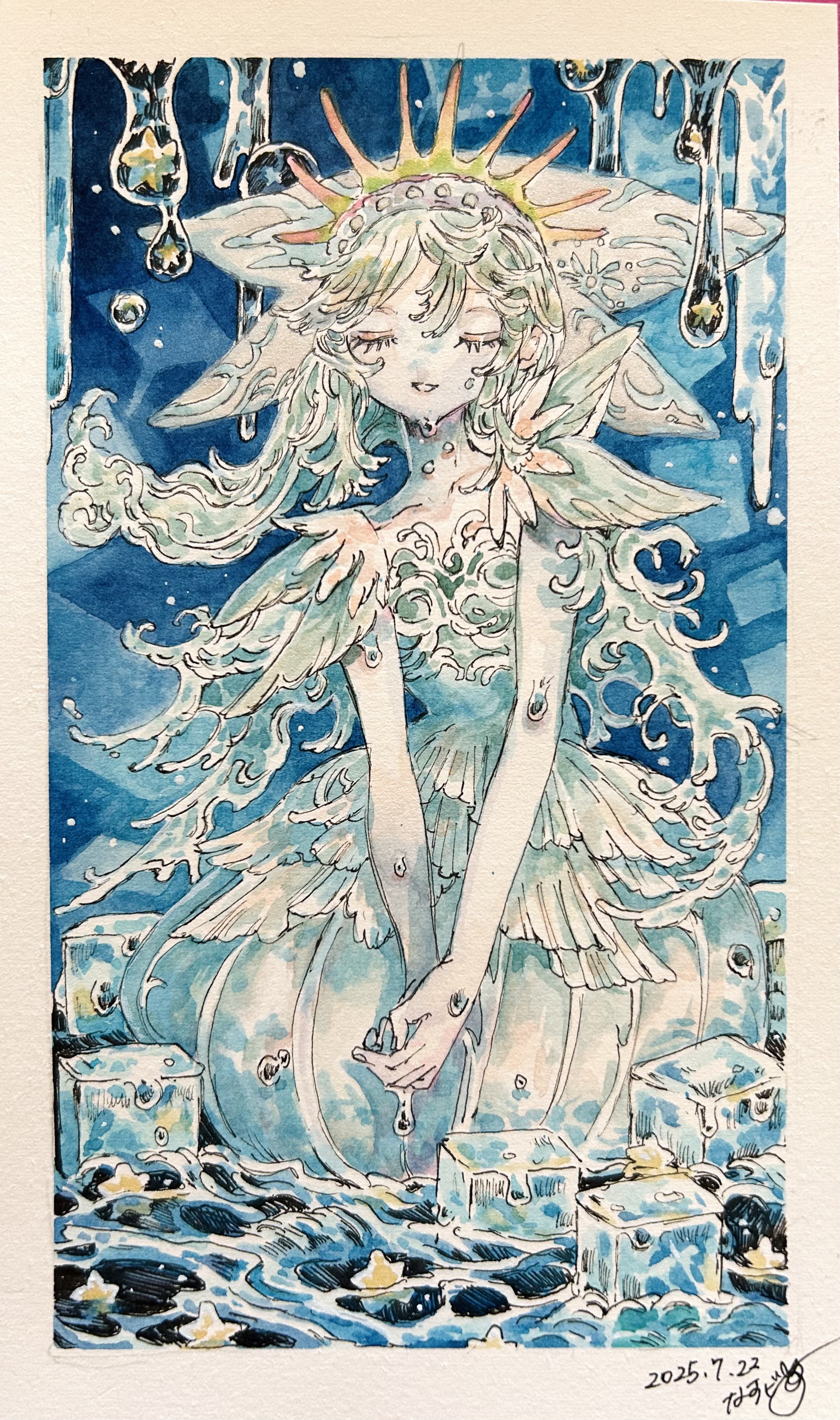 水蓮の油絵です 水蓮の油絵です 美術品・アンティーク・コレクション