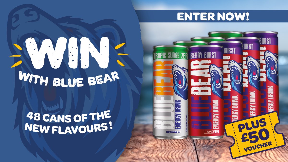 WIN with Blue Bear! 🐻 We’re giving away 5 prize bundles, each with 48 cans of bold new Blue Bear’s flavours. One lucky winner also gets a £50 voucher!

To enter, tell us: Who would you share your prize with?

Ends 12pm 10.08.25, GB only, T+C’s: spar.co.uk/competitions/b…
