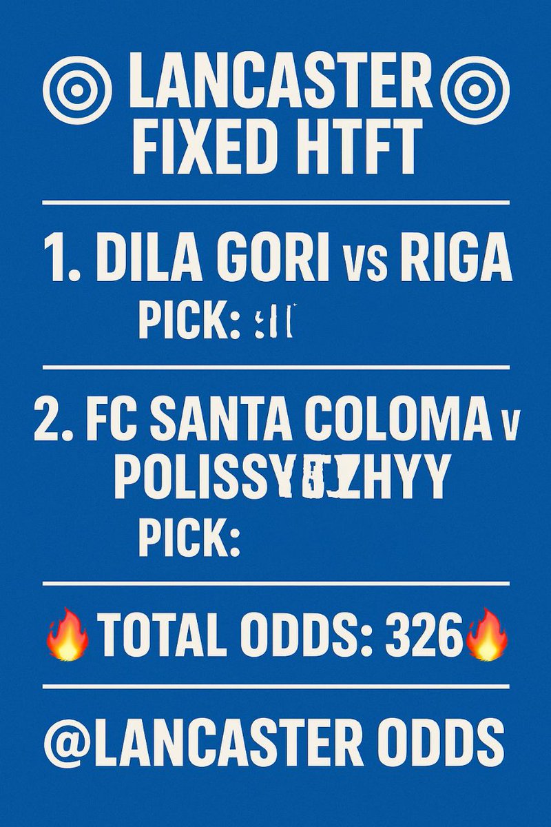 BET ON WIN-WIN 🔥 
LANCASTER FIXED 
326 ODDS ARRIVED 

❇️ CODE COMBINED 👉LFN1H

❇️SINGLE CODE 1👉XPU1H

❇️SINGLE CODE 2👉9YU1H

REGISTER ACCOUNT 👉 topgamewinwin.org/wHS2fv

USE PROMO CODE 👉 SUREJIM 

APP LINK 👉topgamewinwin.org/wHS2fv