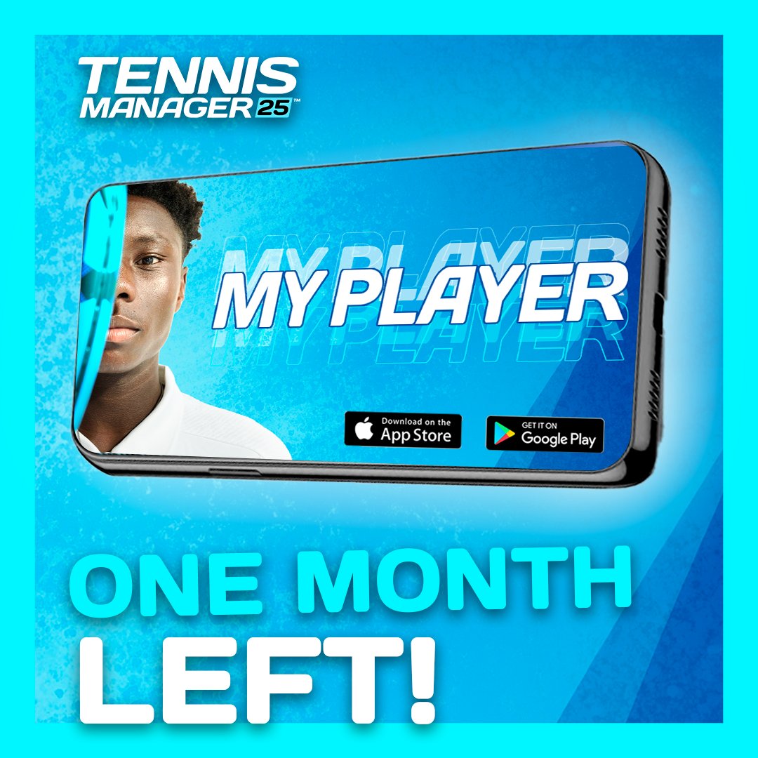 The countdown has begun...
Tennis Manager – MY PLAYER hits mobile this September — are you ready to make history?

💥 Pre-register NOW and be among the first to start your career:
App Store 👉 urls.fr/2RdG-H
Google Play 👉 urls.fr/alhqFE

📅 Releasing September