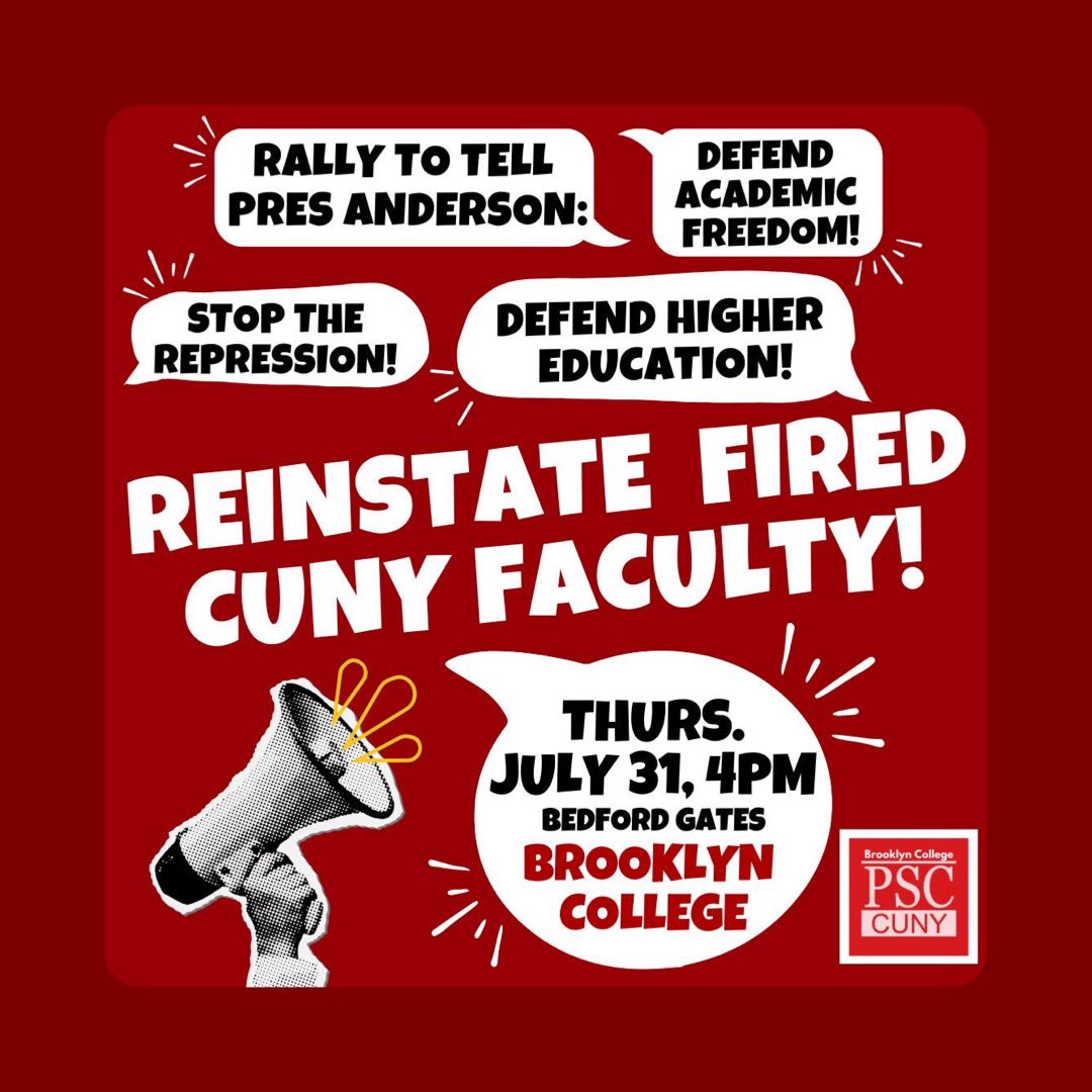 PSC-CUNY (@psc_cuny) on Twitter photo Join us today at 4pm! #BCfired4
More info here: psc-cuny.org/issues/reinsta… Join us today at 4pm! #BCfired4
More info here: psc-cuny.org/issues/reinsta…
