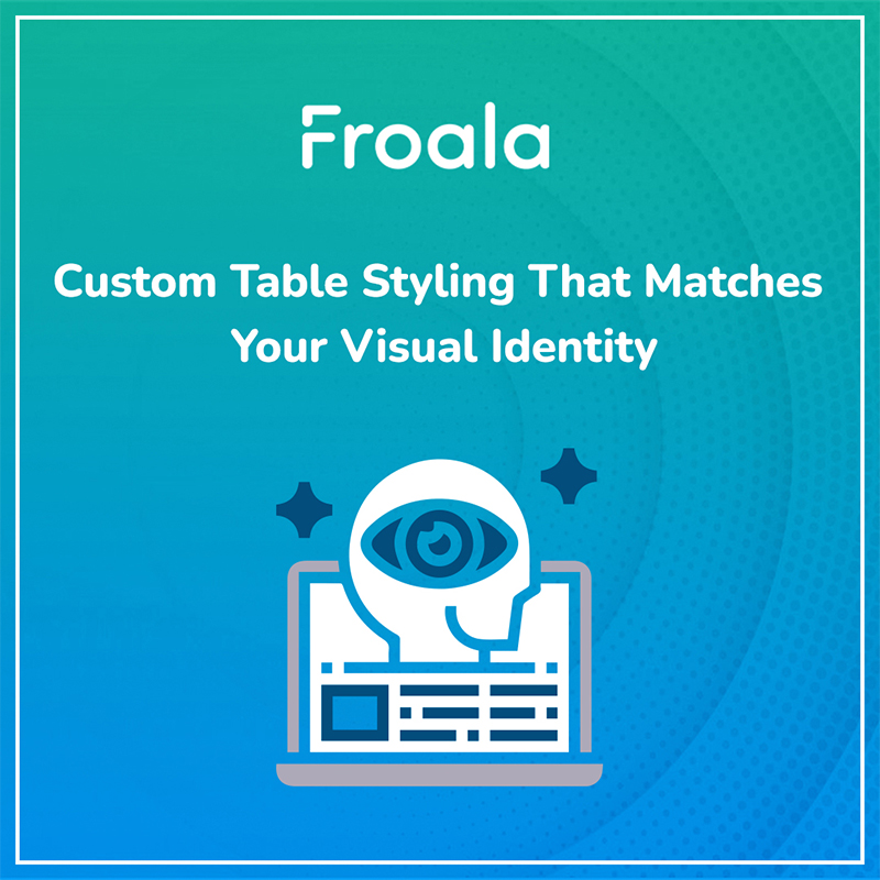froala's tweet image. 🧩 Consistency counts — even in tables.

Learn how to style your tables to match your brand 👇

bit.ly/3ISpkY0

#Froala #WebDesign #SmartTables #WYSIWYGEditor