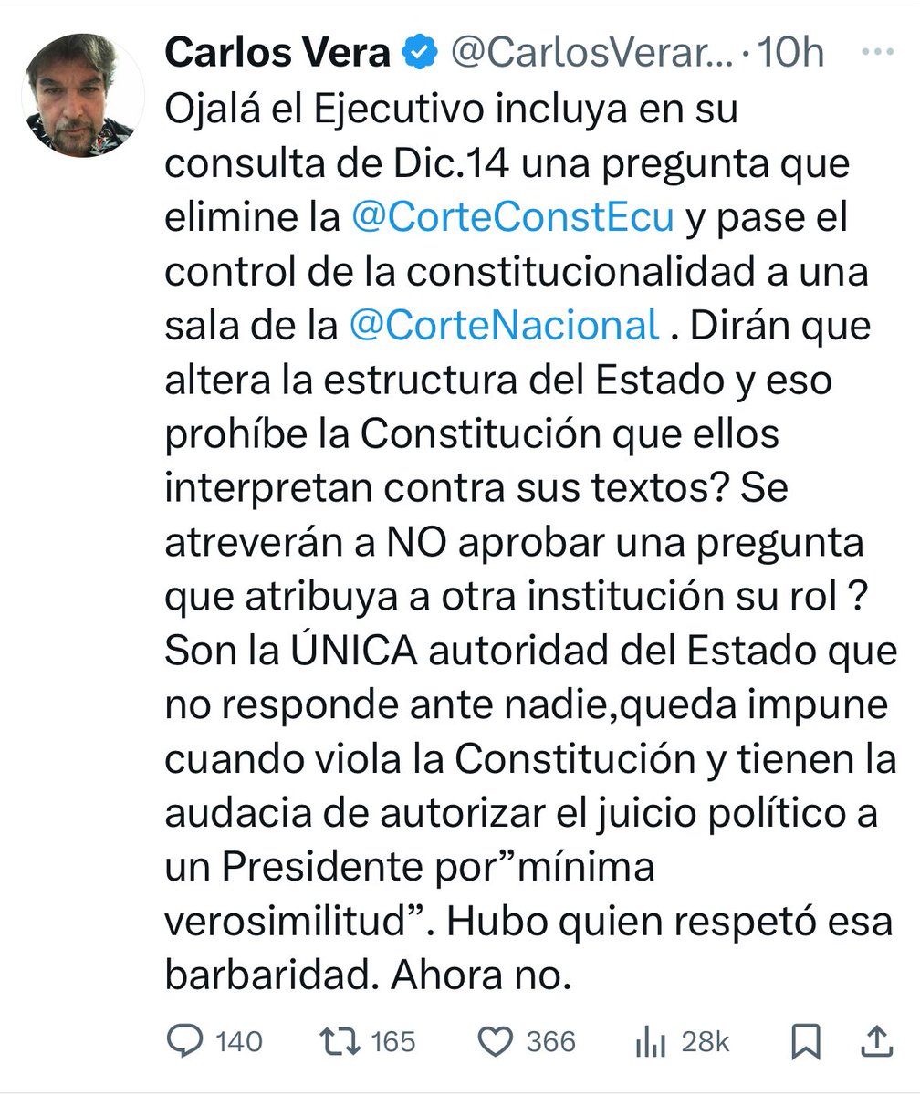 JacquelineRodas's tweet image. Ya arreglaron todo para tener Consejo de la Judicatura, Corte Nacional, Fiscal General, CPCCS, pero con jugarretas no pueden llegar a la CorteConstitucional.
El plan es desprestigiarla y tumbarla, por eso enviaron leyes evidentemente inconstitucionales. La campaña es de frente.
