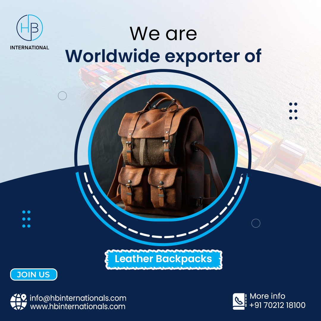 hbintexport's tweet photo. 🧳 Discover the Elegance of Leather – Only at HB International 🌍
📧 Email: info@hbinternationals.com
📱 Call/WhatsApp: +91-7021218100
🔗 Website: https://t.co/YLFyN2wOTI
#HBInternational #LeatherBackpack #LeatherGoods #BackpackExporters #GlobalExporter #HandcraftedLeather https://t.co/7Hqbz4b3u7