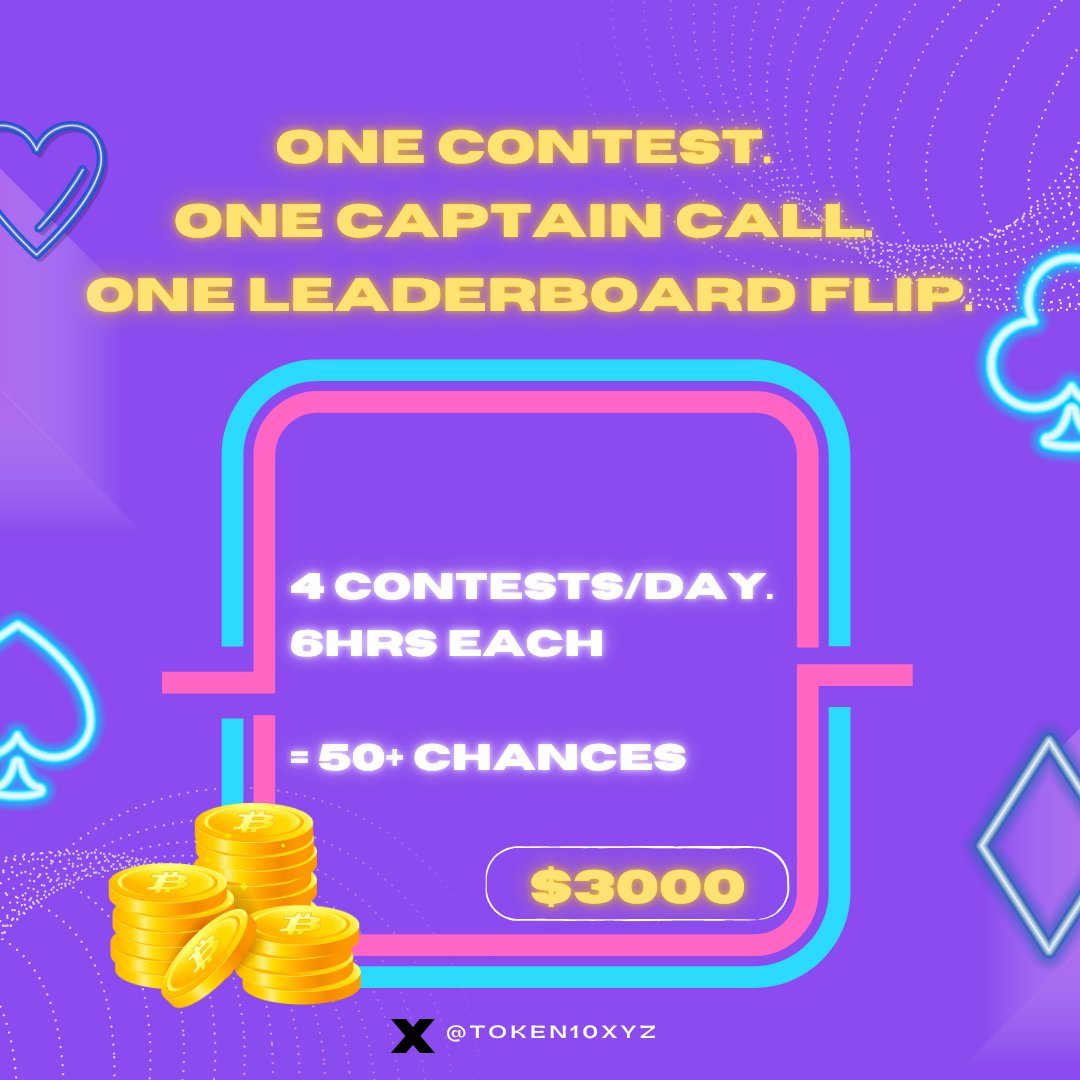 4 contests/day. 6 Hrs/contest 

And one shot that actually lands.  

⌛️Starting from:  
August 4th – August 17th.