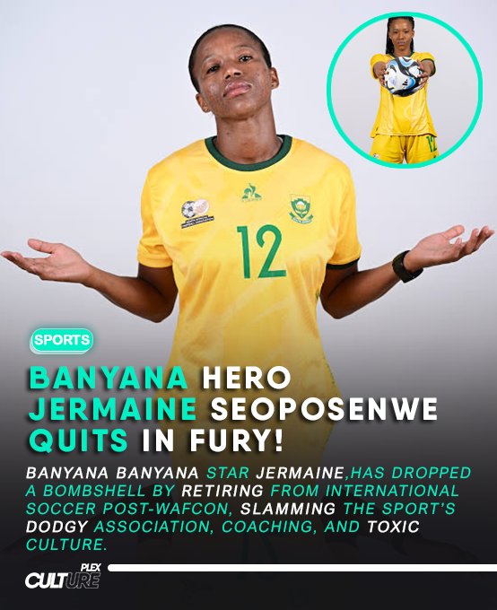 “We love soccer, so let’s fix it!” she roars, aiming to ignite a massive row for change. 
The Monterrey ace, with 100+ caps and a 2022 WAFCON gong, swears to battle for the next generation. “I’m out, but I’ll keep fighting!”

Will her shock exit shake up SA soccer?